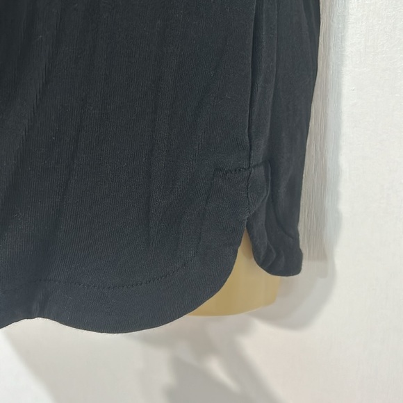 TALBOT WOMEN SCOOP NECK TEE PIMA COTTON BLACK  ELBOW SLEEVE Sz MD - Picture 6 of 7